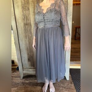 BHLDN Lace and Tulle Cocktail Dress